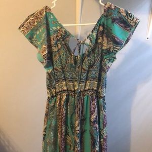 Boho print maxi dress